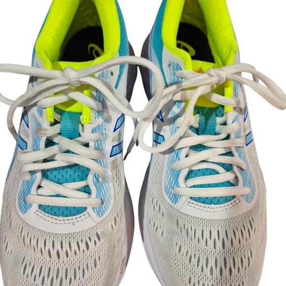 ASICS Gel-Excite 6 White and Blue Sneakers with Orange And Yellow Highlights - Picture 4 of 10